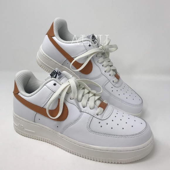 Nike Shoes - Nike Custom Air Force 1’07 Leather White Brown W